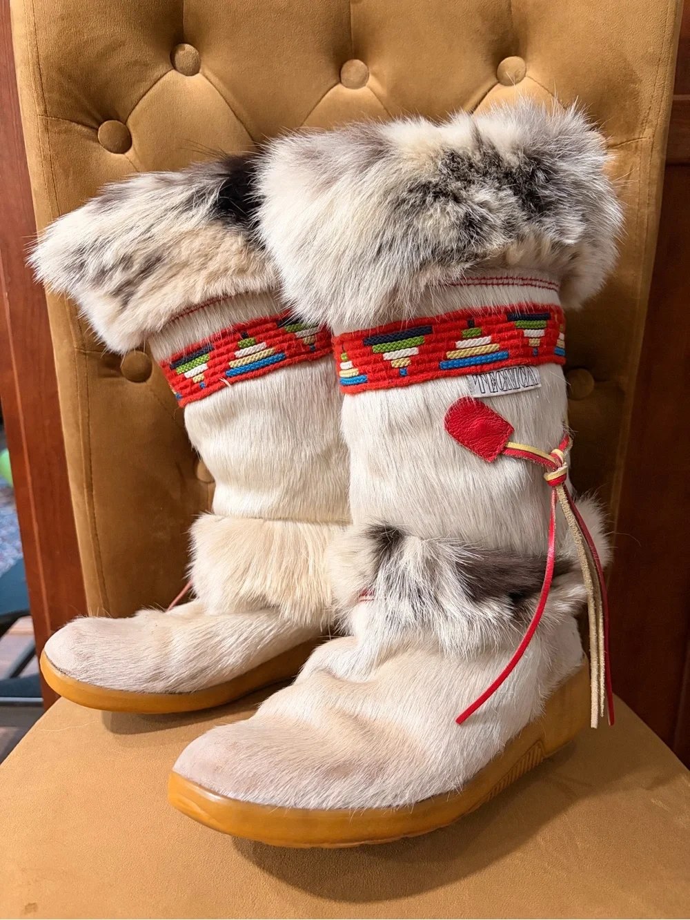 Vintage Tecnica Fur Après-Ski Boots